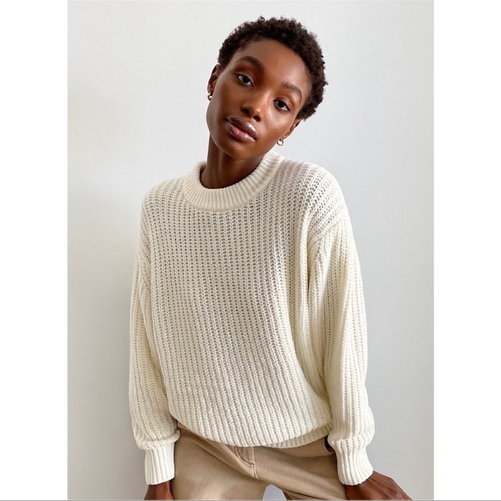 Wilfred Free Essential Chenille Sweater in Black - Picture 7 of 10